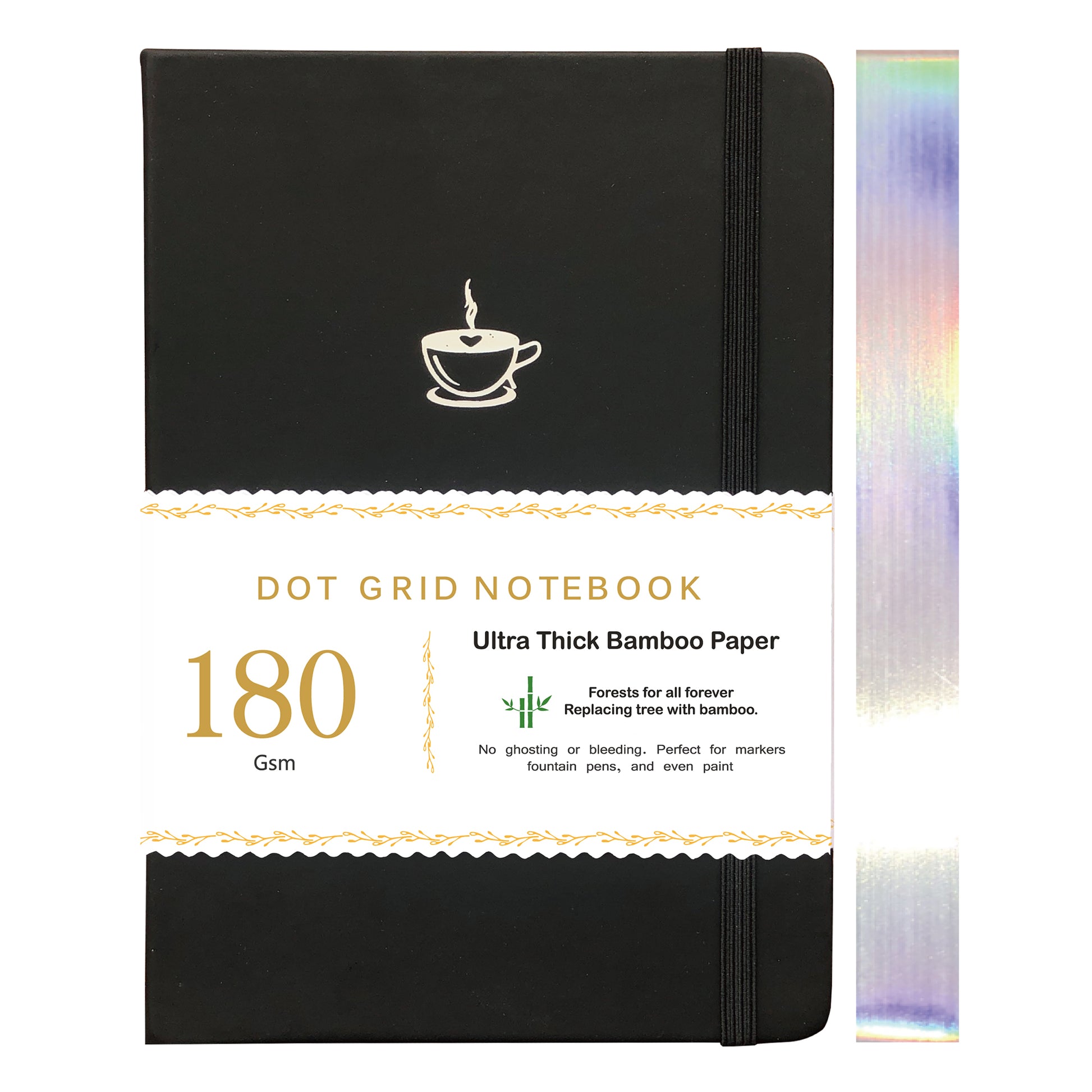 Gift-ready black notebook for coffee lovers and stationery users