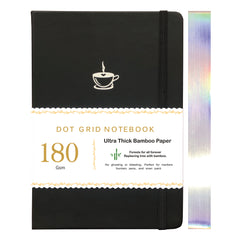Gift-ready black notebook for coffee lovers and stationery users