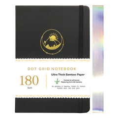 Gift-ready black notebook with outdoor celestial design
