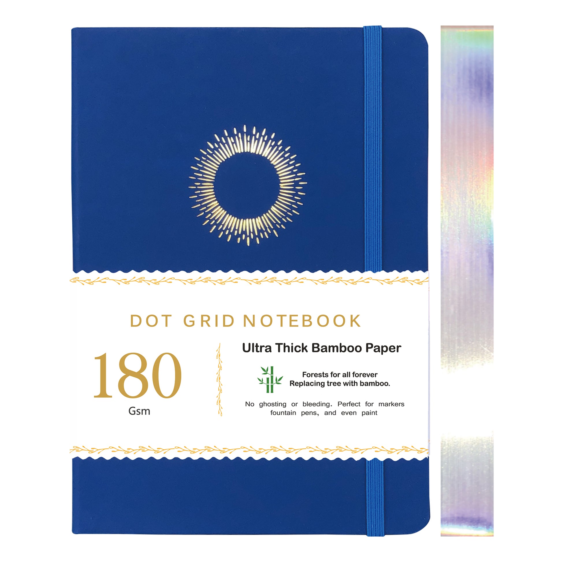 Gift-ready blue notebook with elegant celestial cover design