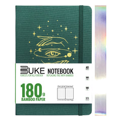 Celestial style A5 dot grid notebook with silver edge