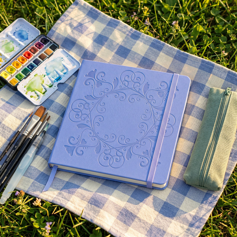 180 g/m² Papier Bullet Journal Hardcover aus PU-Leder-zoom-