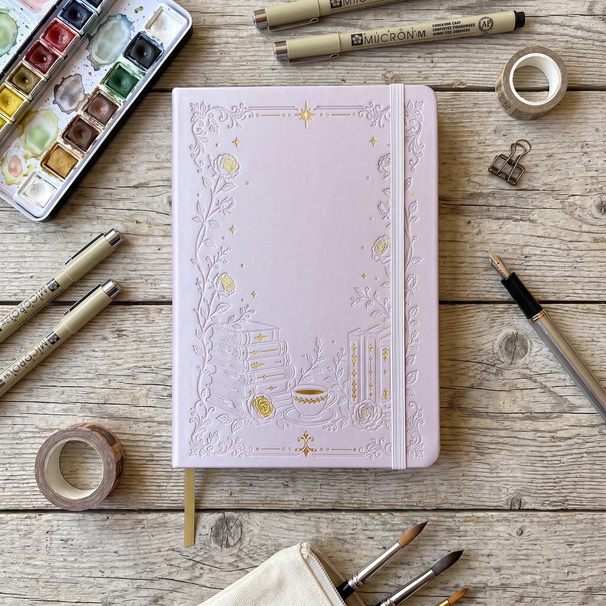 BUKE rose gold A5 Dot Grid Notebook front cover