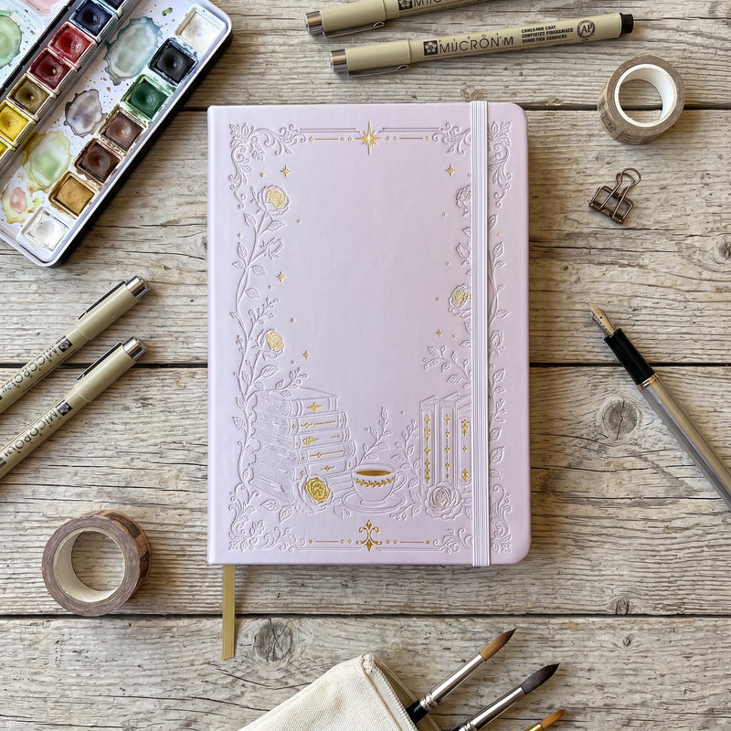 Journal à pois en papier de bambou 160 g/m², taille MOLESKINE de voyage-zoom-