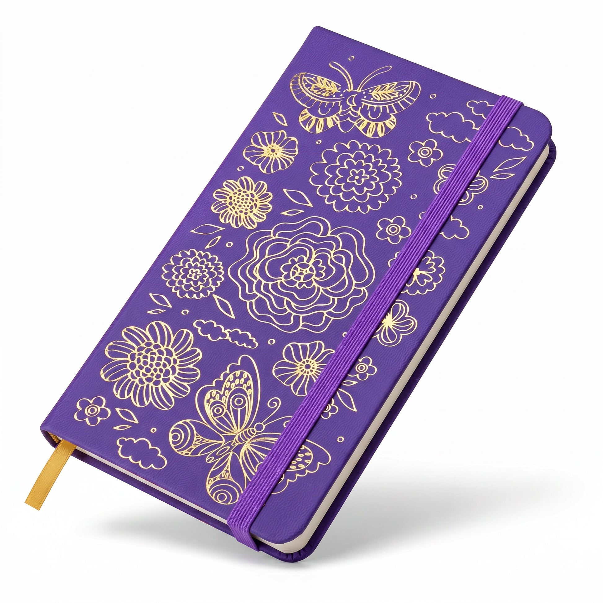 BUKE Butterfly Floral B6 Dot Grid Notebook Faux PU Leather Cover-11