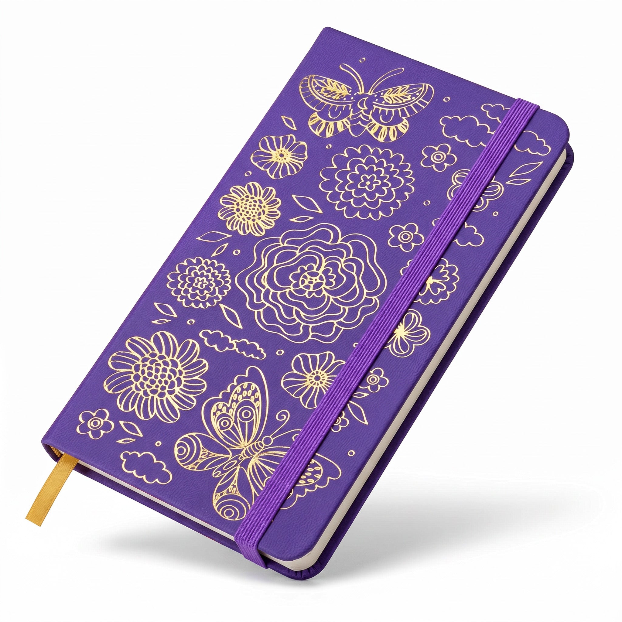 BUKE Butterfly Floral B6 Dot Grid Notebook Faux PU Leather Cover-zoom-11