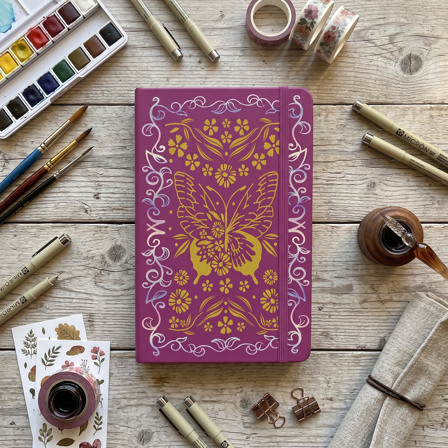 Journal à pois en papier de bambou 160 g/m², taille MOLESKINE de voyage-5