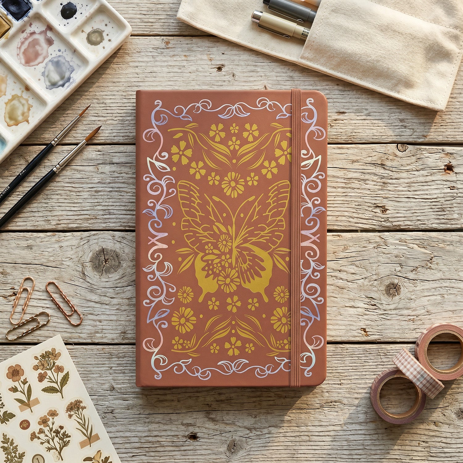 Journal à pois en papier de bambou 160 g/m², taille MOLESKINE de voyage-zoom-6