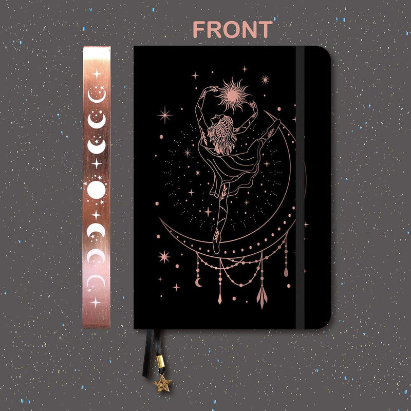 180GSM Bambuspapier A5 Bullet Dotted Journal Punktraster Notizbuch ROSÉGOLD Kanten und Gravur MONDE BUJO Liebhaber-zoom-