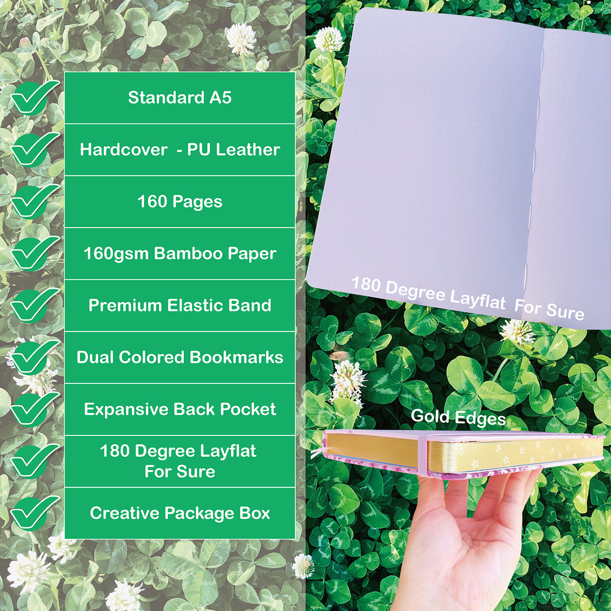 Cherry Blossoms Dotted Notebook - bukenotebook