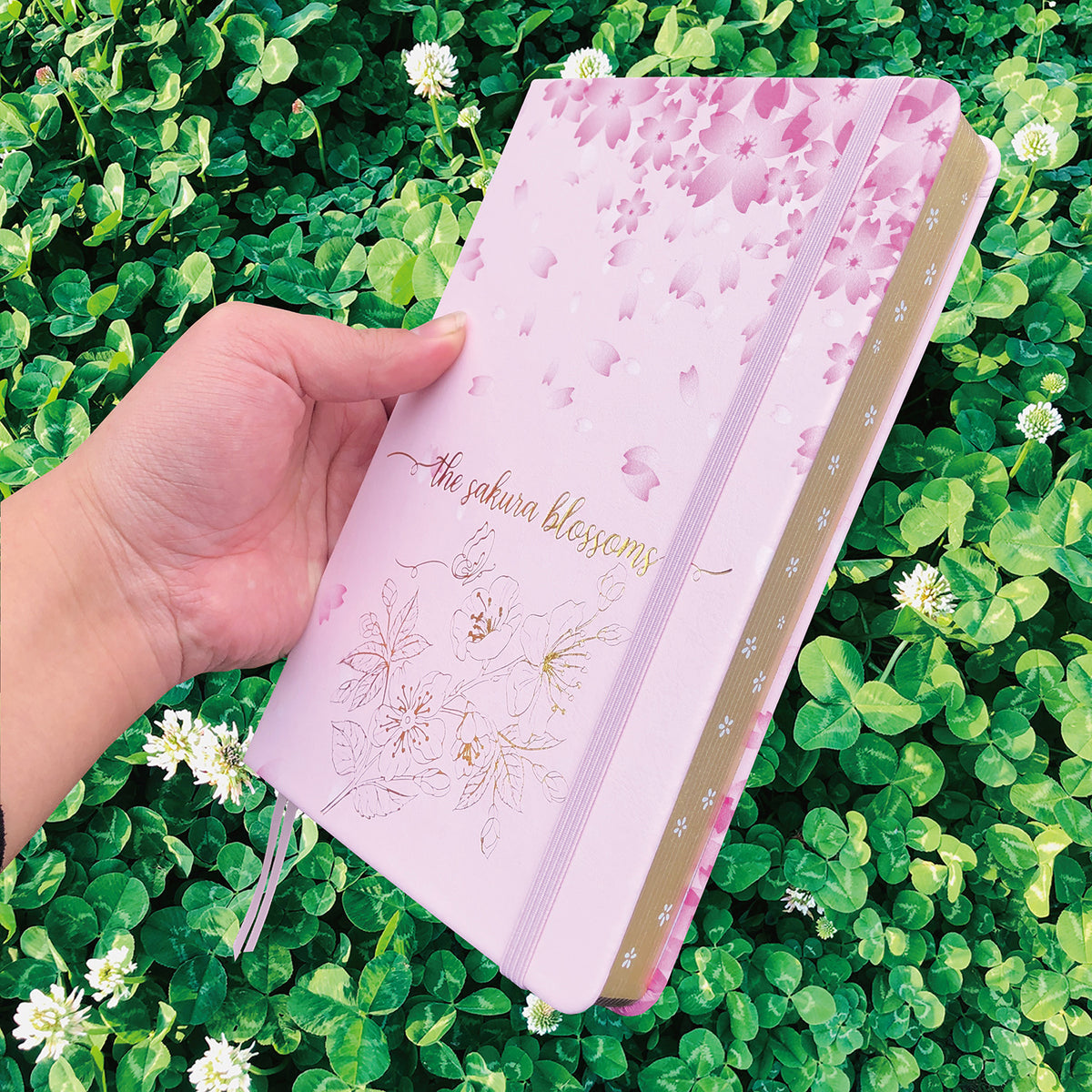 Cherry Blossoms Dotted Notebook - bukenotebook