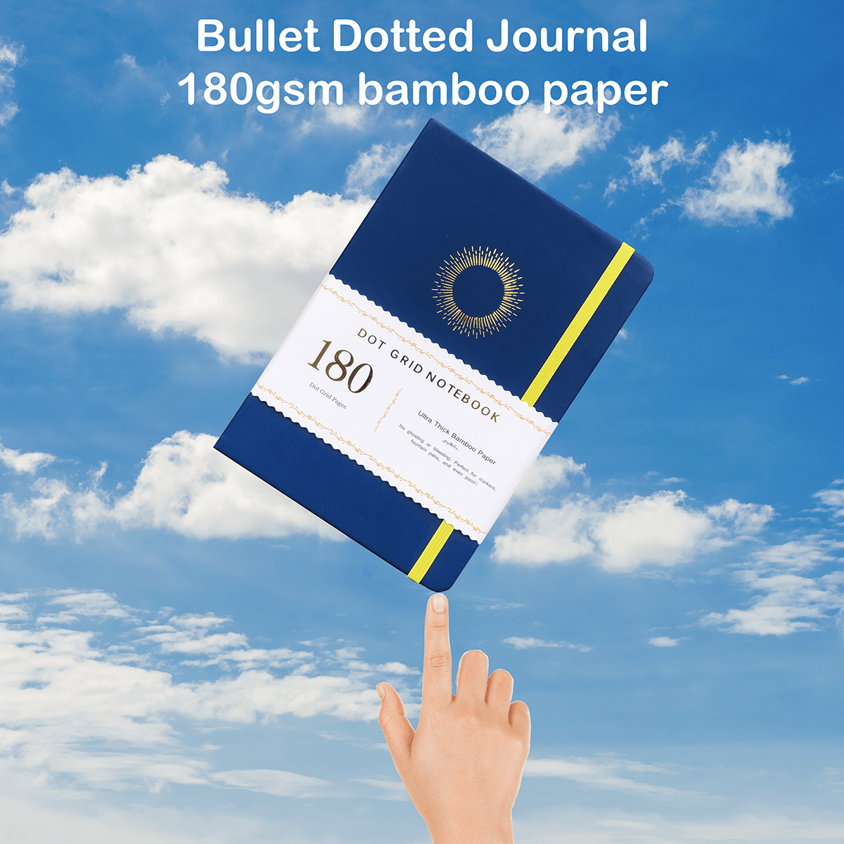 180gsm Bamboo Paper A5 Morning Sun Bullet Dotted Notebook Bullet Journal - bukenotebook