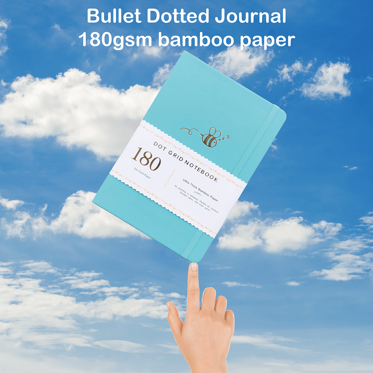 180gsm Bamboo Paper A5 Lovely bee Bullet Dotted Notebook Bullet Journal - bukenotebook
