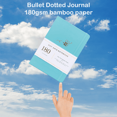 180gsm Bamboo Paper A5 Lovely bee Bullet Dotted Notebook Bullet Journal - bukenotebook