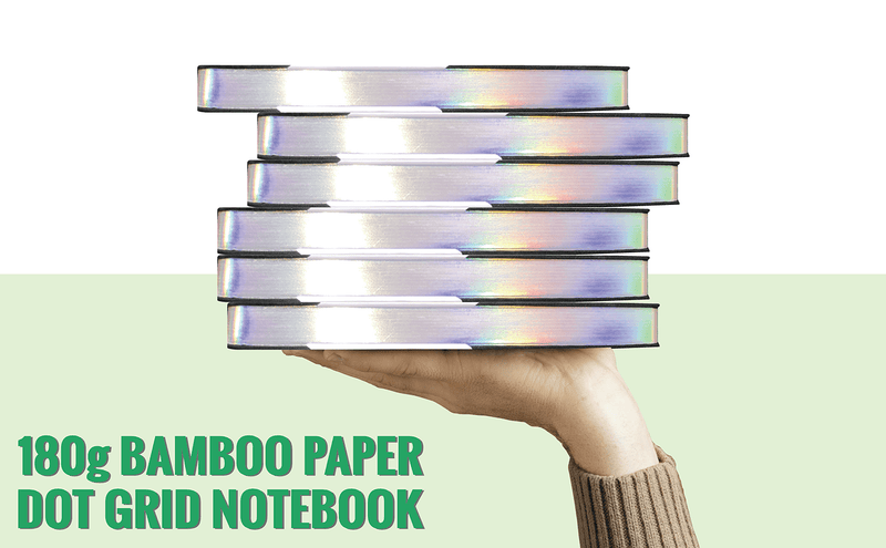 180gsm Bamboo Paper A5 Dandelion Dotted Notebook Dotted Journal Bullet Journal - bukenotebook