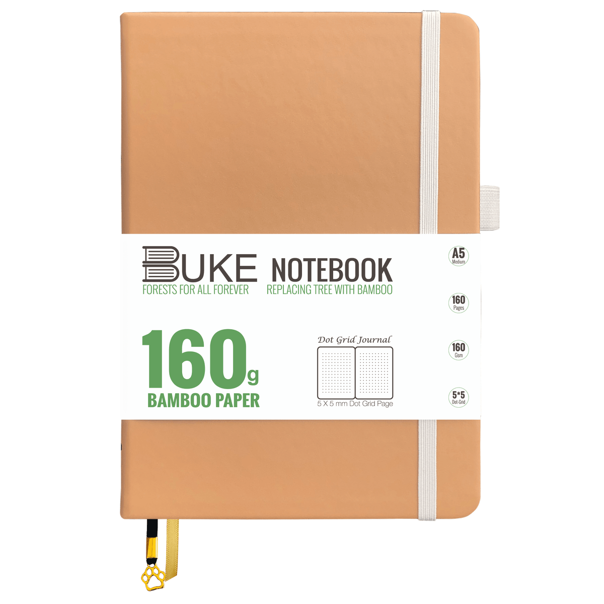 Bullet Dotted Journal 160GSM Bamboo Paper-NATURE WORLD - Doe - bukenotebook