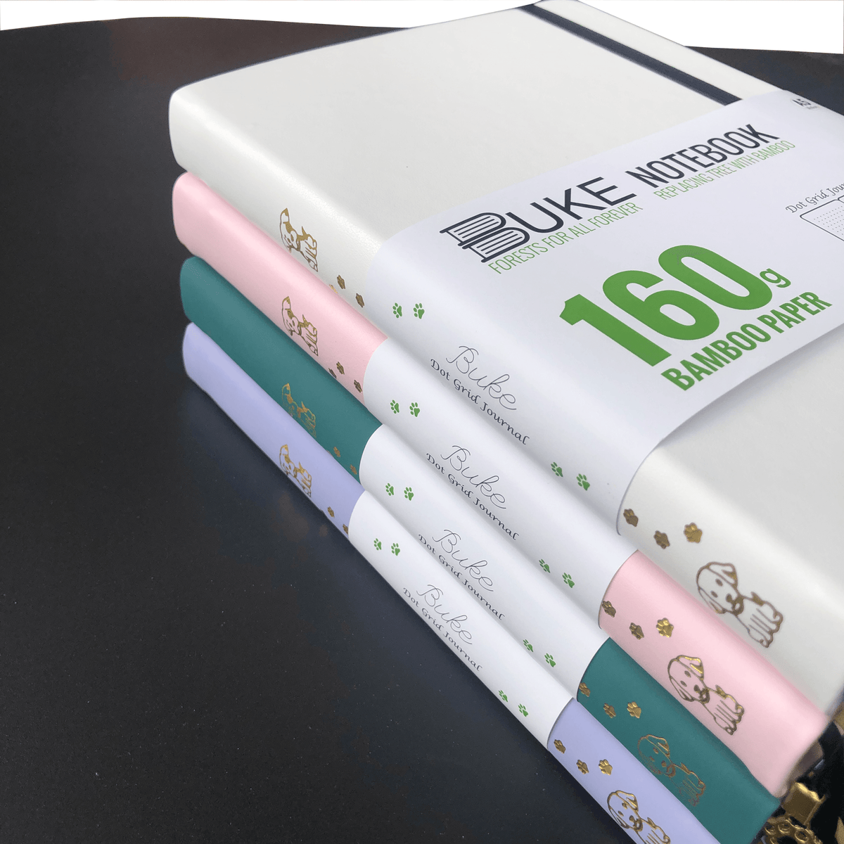 Bullet Dotted Journal 160GSM Bamboo Paper-NATURE WORLD - Pink - bukenotebook