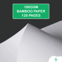 8X8 Square Hardcover SKetchbook Journal 180GSM Bamboo PAPER 128 Pages - Black - bukenotebook