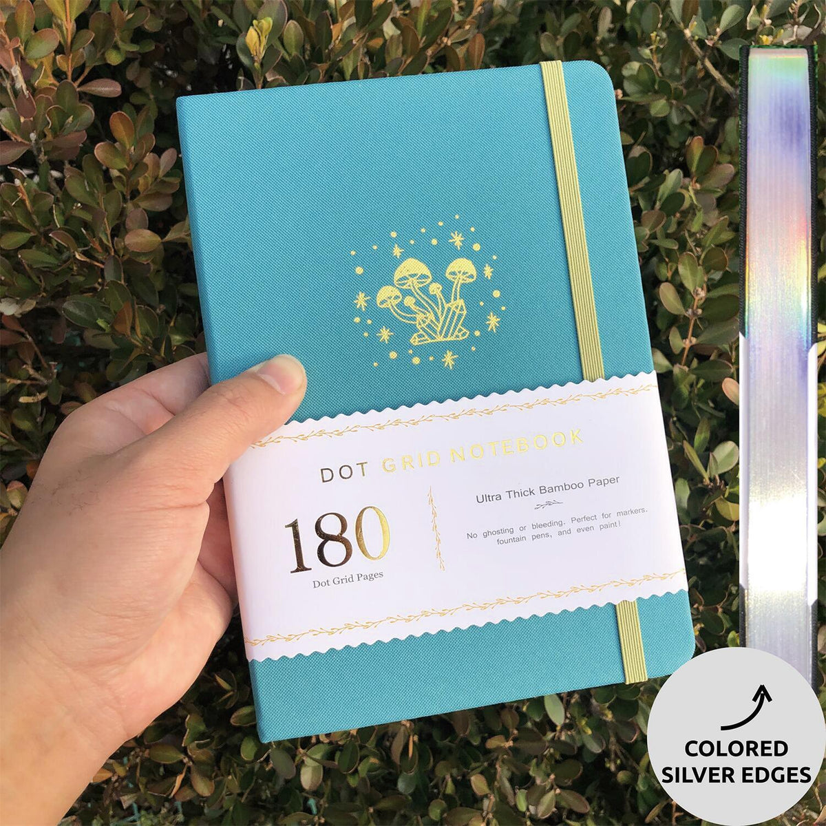 180gsm Bamboo Paper A5 Mysterious Mushroom Bullet Dotted Notebook Bullet Journal - bukenotebook
