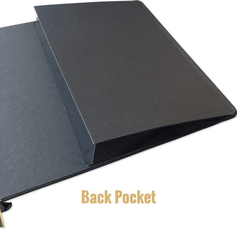 8 x 8 Inch Hardcover Sketch Journal – 150GSM Black Paper 160 Pages - Black-zoom-