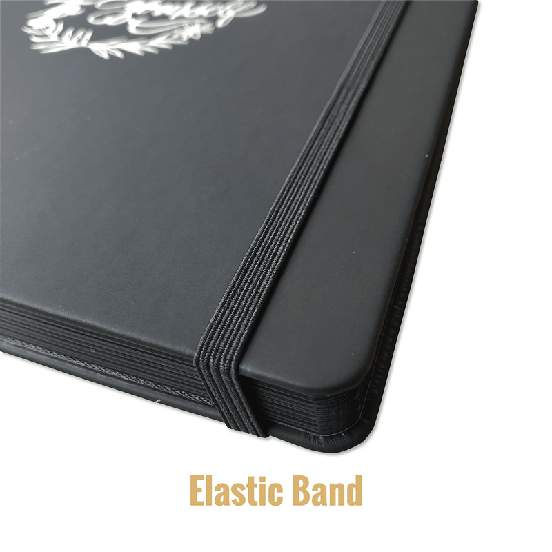 8 x 8 Inch Hardcover Sketch Journal – 150GSM Black Paper 160 Pages - Black-zoom-
