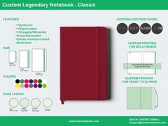 Custom Legendary Notebook Moleskine Style Classic