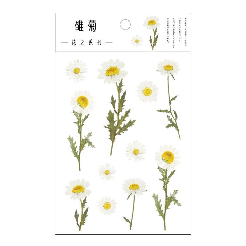 BUKE PET Stickers Flowers Leaves Plants for Scrapbooking Bullet Journal - bukenotebook