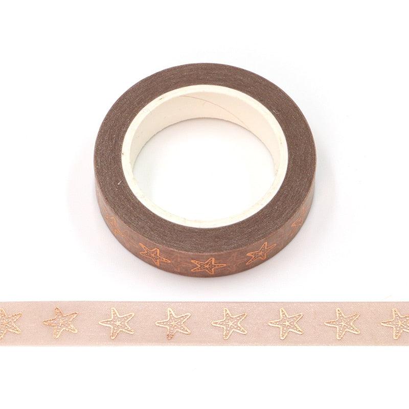 BUKE Vintage date maple leaf Foil Masking Washi Tape Decorative Adhesive Tape Diy Scrapbooking Sticker Label Stationery - bukenotebook