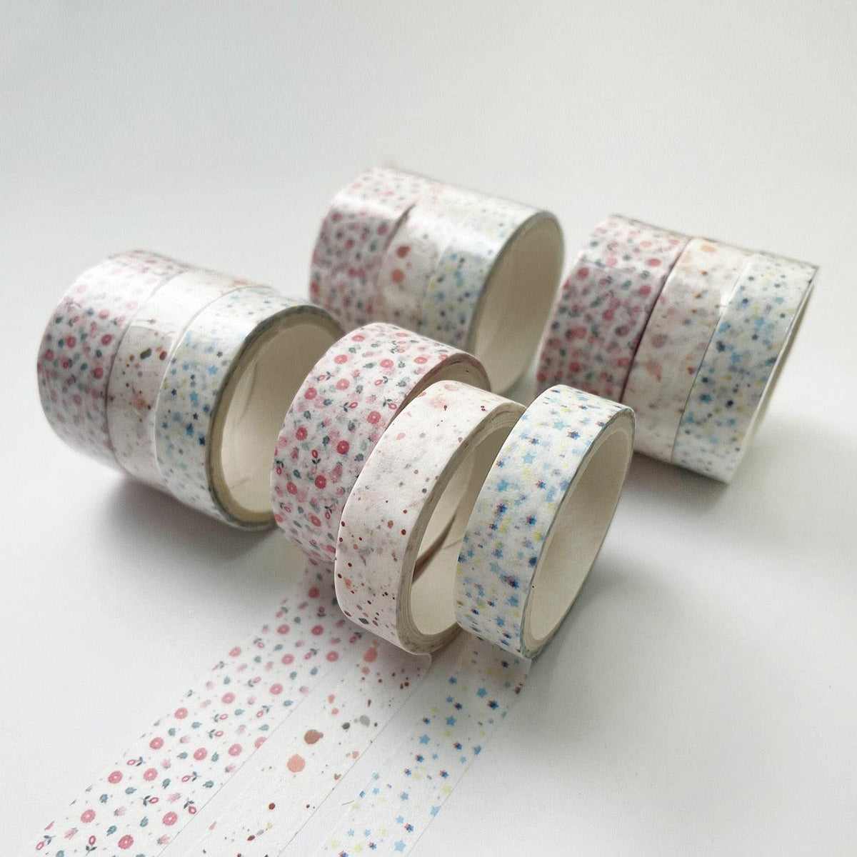BUKE 3pc Basic geometry Masking Washi Tape Vintage Starry sky Art Decorative Adhesive Tape Diy Scrapbooking Sticker Label Stationery - bukenotebook