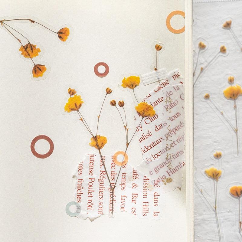 BUKE PET Stickers Flowers Leaves Plants for Scrapbooking Bullet Journal - bukenotebook