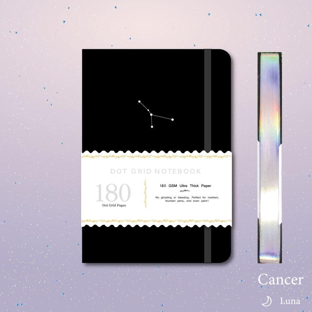 A5 Zodiac Cancer Bullet Journal Dot Grid Notebook - bukenotebook