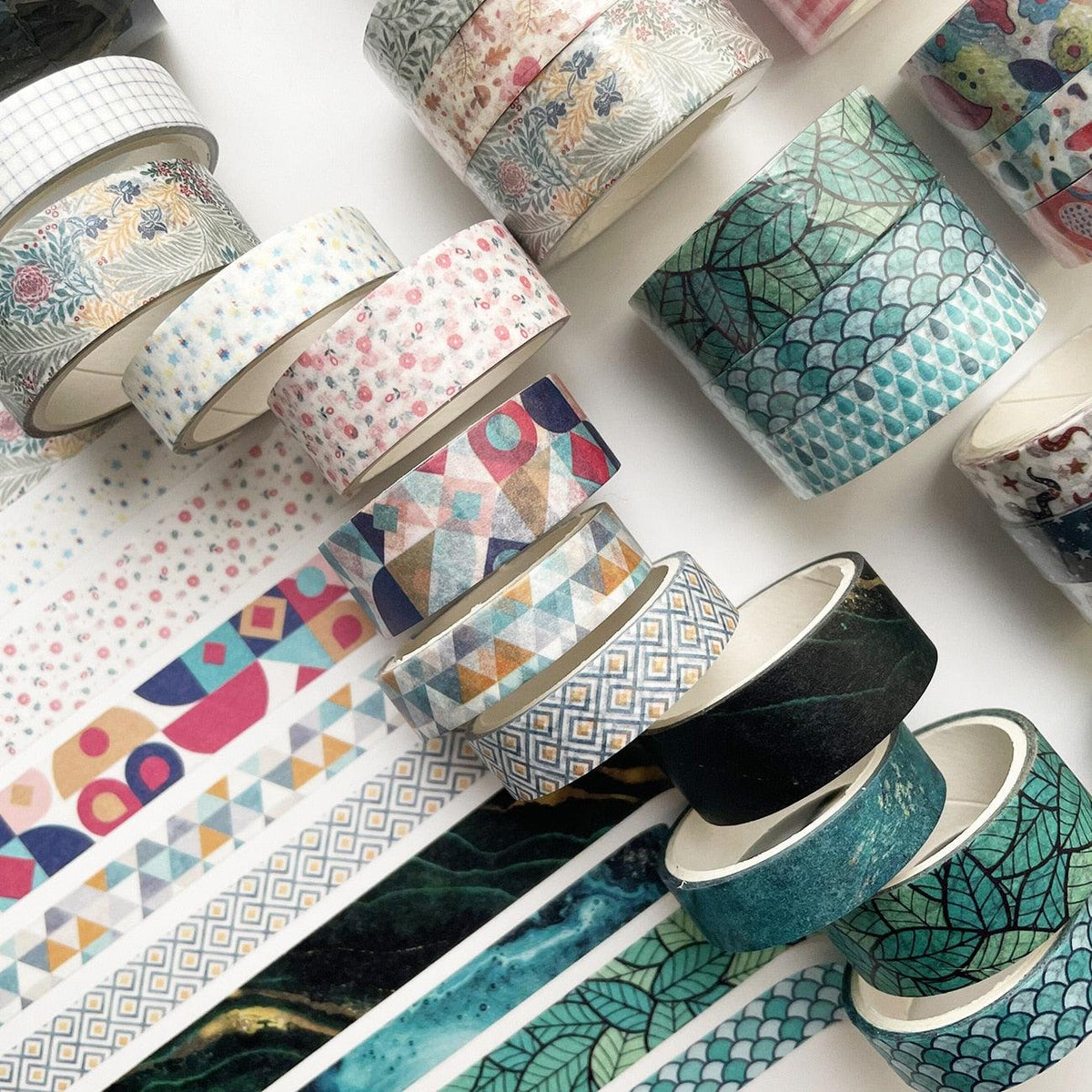 BUKE 3pc Basic geometry Masking Washi Tape Vintage Starry sky Art Decorative Adhesive Tape Diy Scrapbooking Sticker Label Stationery - bukenotebook