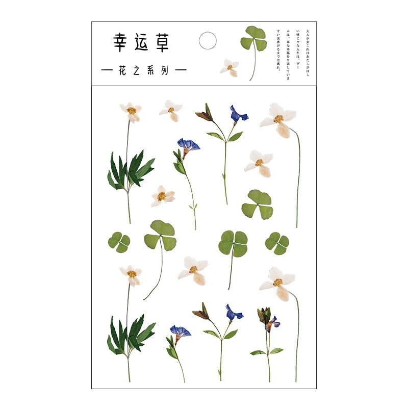 BUKE PET Stickers Flowers Leaves Plants for Scrapbooking Bullet Journal - bukenotebook