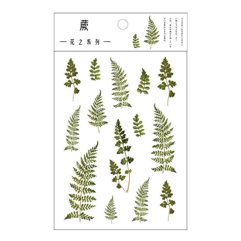 BUKE PET Stickers Flowers Leaves Plants for Scrapbooking Bullet Journal - bukenotebook