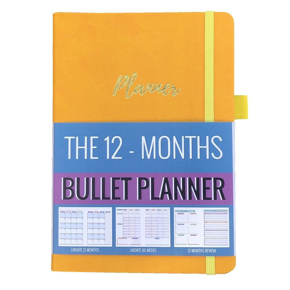 Agenda 2023 Daily Planner Life Goal Setting Undated Weekly Monthly Year Calendar Organizer Notebook - Fitness Yoga Habit - bukenotebook