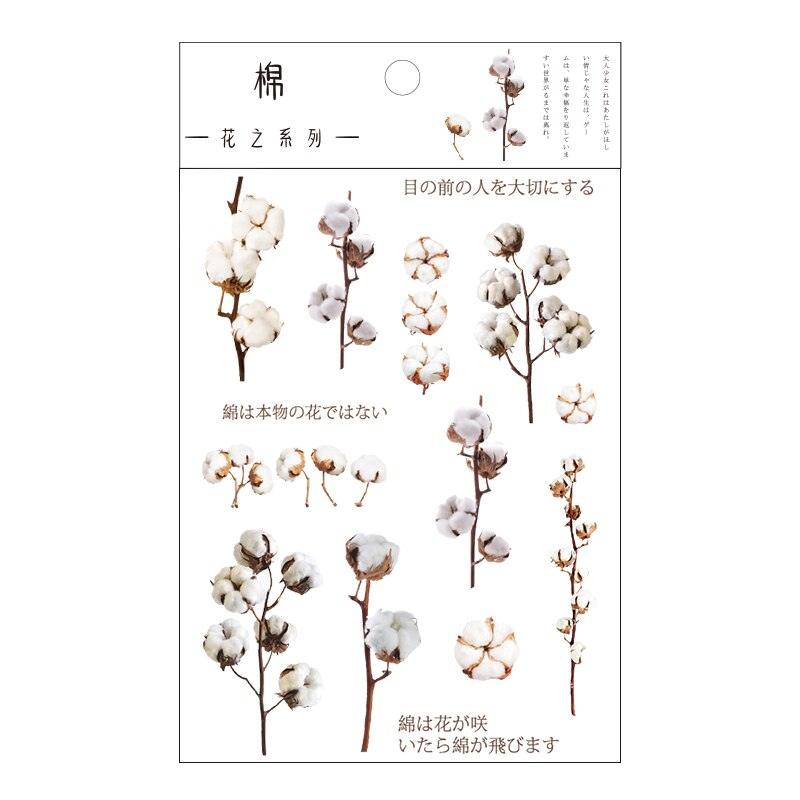 BUKE PET Stickers Flowers Leaves Plants for Scrapbooking Bullet Journal - bukenotebook