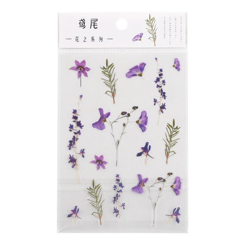 BUKE PET Stickers Flowers Leaves Plants for Scrapbooking Bullet Journal - bukenotebook