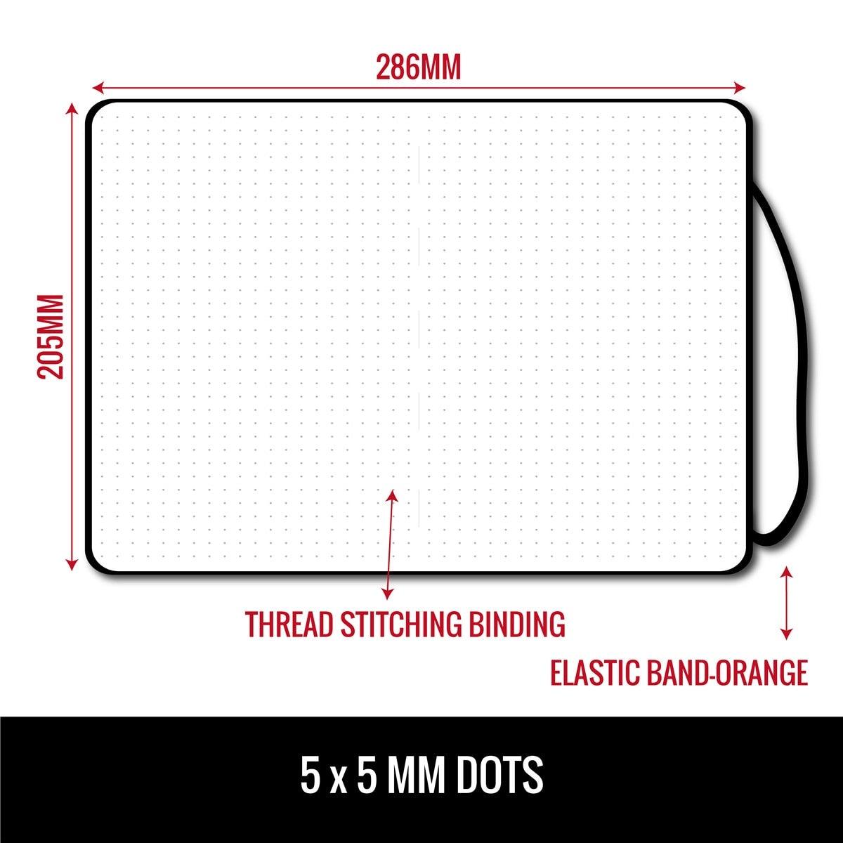 A5 Zodiac Sagittarius Bullet Journal Dot Grid Notebook - bukenotebook