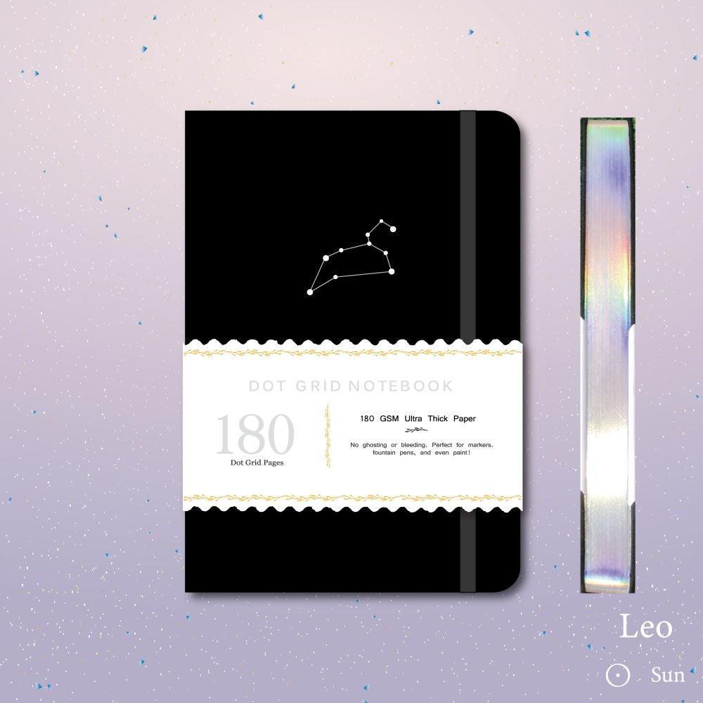 A5 Zodiac Leo Bullet Journal Dot Grid Notebook - bukenotebook