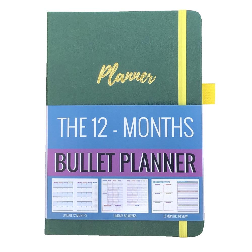 Agenda 2023 Daily Planner Life Goal Setting Undated Weekly Monthly Year Calendar Organizer Notebook - Fitness Yoga Habit - bukenotebook