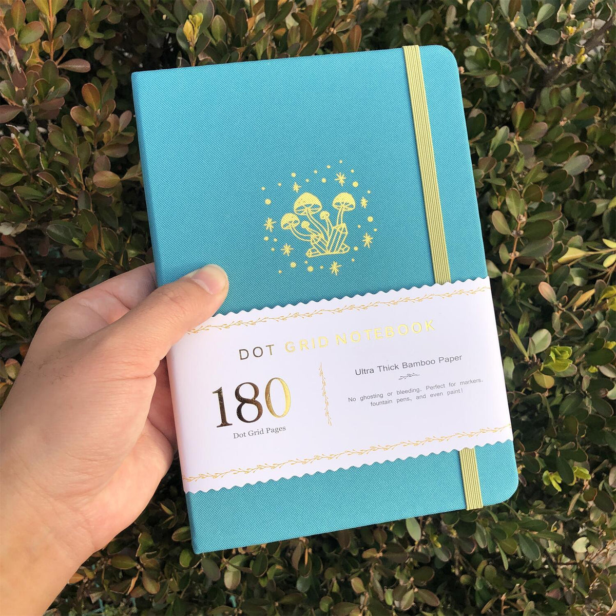 180gsm Bamboo Paper A5 Mysterious Mushroom Bullet Dotted Notebook Bullet Journal - bukenotebook