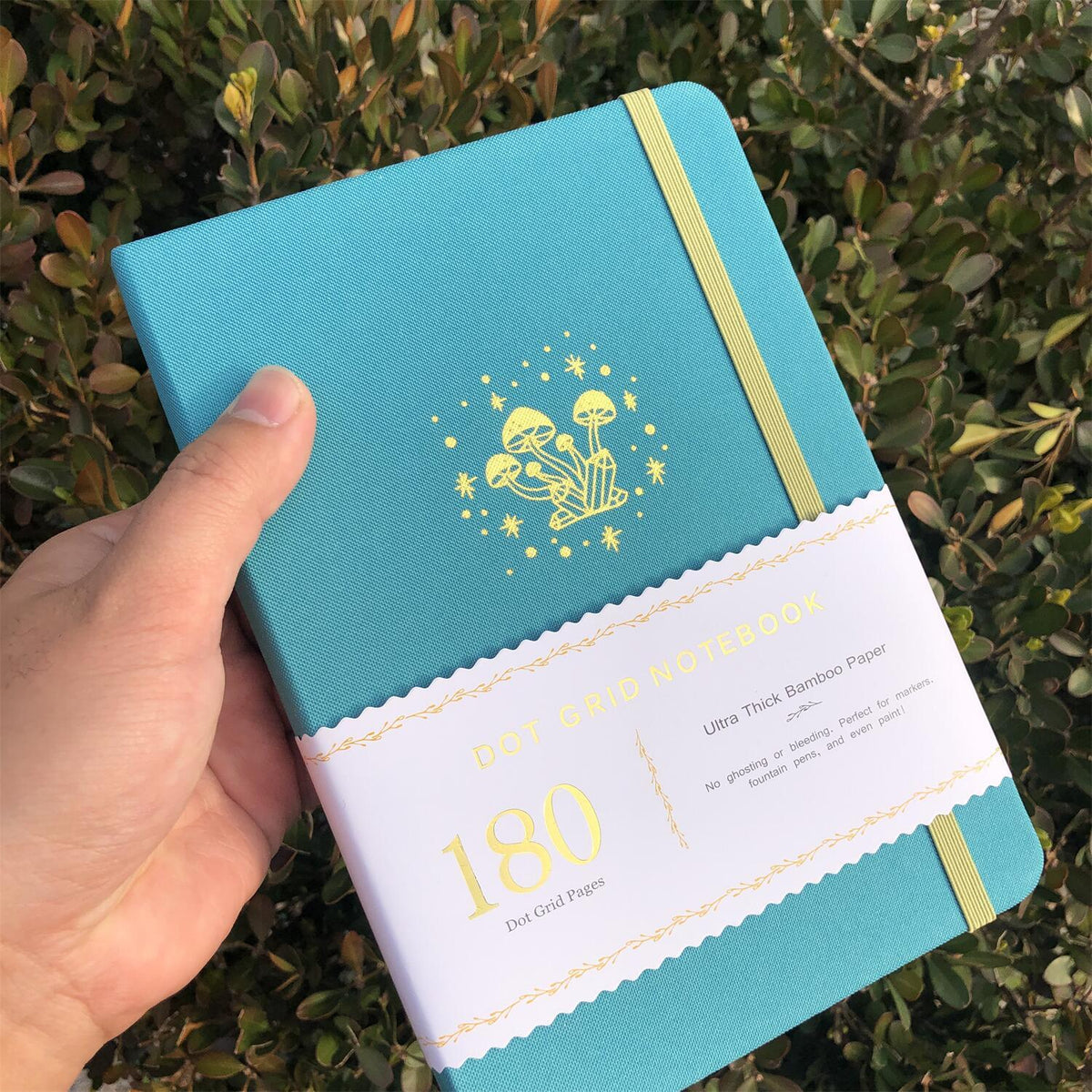 180gsm Bamboo Paper A5 Mysterious Mushroom Bullet Dotted Notebook Bullet Journal - bukenotebook