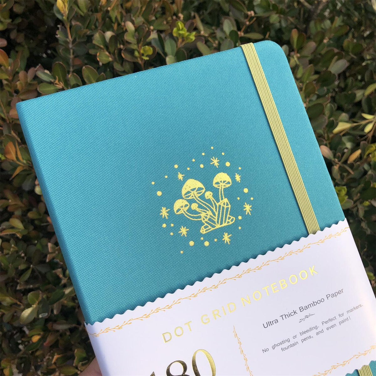 180gsm Bamboo Paper A5 Mysterious Mushroom Bullet Dotted Notebook Bullet Journal - bukenotebook