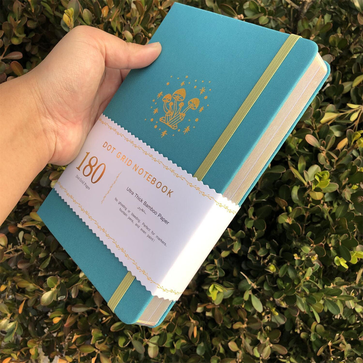 180gsm Bamboo Paper A5 Mysterious Mushroom Bullet Dotted Notebook Bullet Journal - bukenotebook