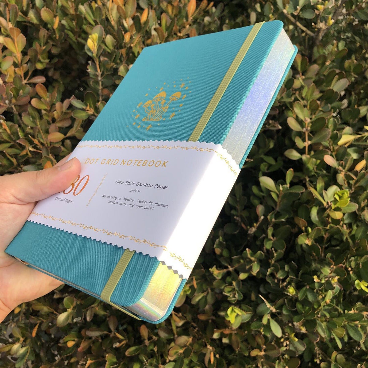 180gsm Bamboo Paper A5 Mysterious Mushroom Bullet Dotted Notebook Bullet Journal - bukenotebook