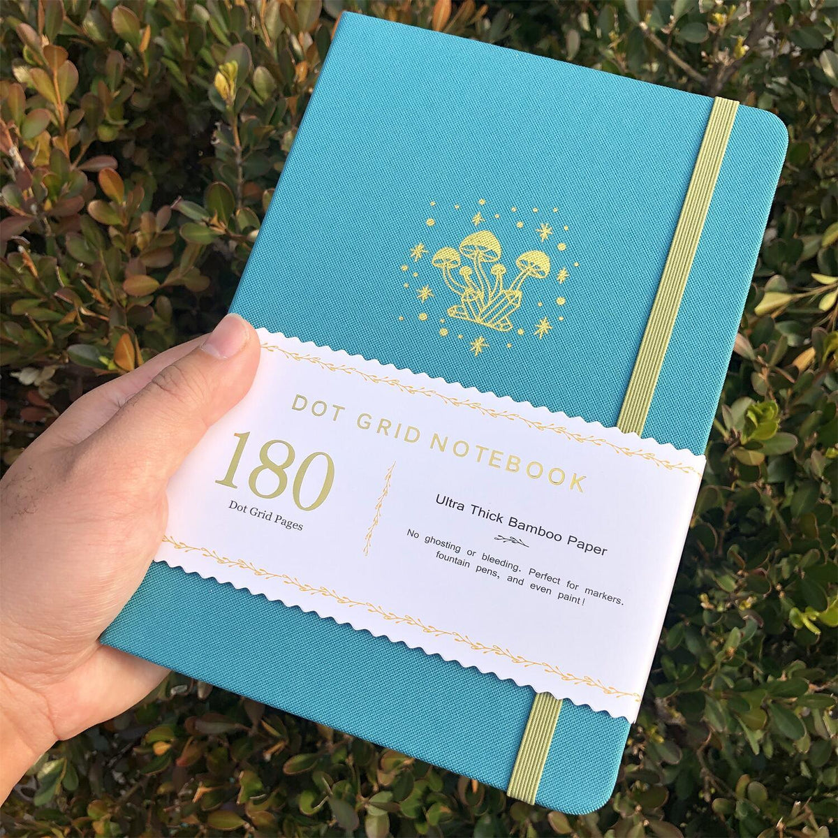 180gsm Bamboo Paper A5 Mysterious Mushroom Bullet Dotted Notebook Bullet Journal - bukenotebook