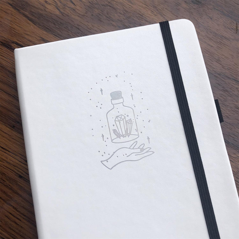 A5 Black Paper Mystical Bottle Bullet Dotted Journal Dot Grid Notebook-zoom-