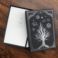 A5 Black Paper Mystical Bottle Bullet Dotted Journal Dot Grid Notebook - bukenotebook