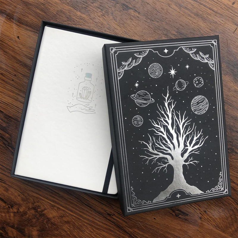 A5 Black Paper Mystical Bottle Bullet Dotted Journal Dot Grid Notebook-zoom-