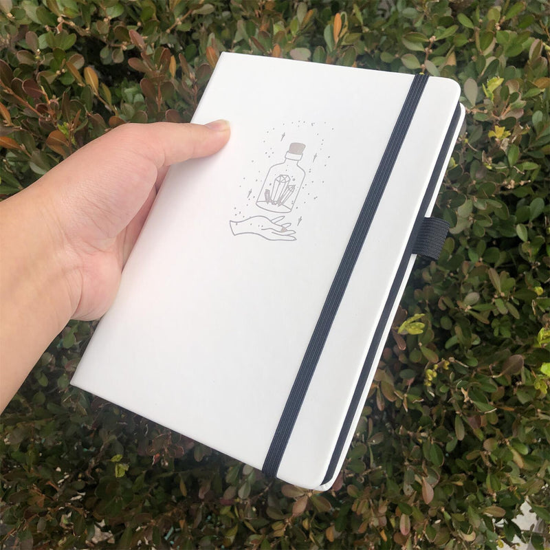 A5 Black Paper Mystical Bottle Bullet Dotted Journal Dot Grid Notebook-zoom-
